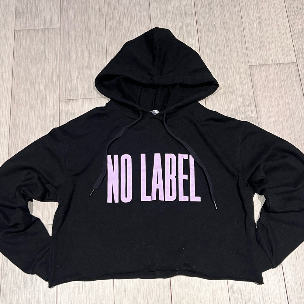 Black cropped hoodie vintage